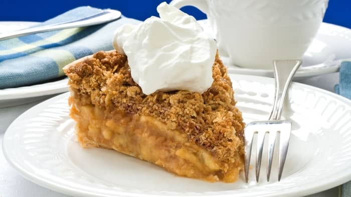 What is the crumble on apple pie made of?